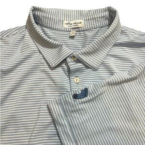 Peter Millar Summer Comfort‎ Golf Polo UNC North Carolina Tarheels Striped XXL